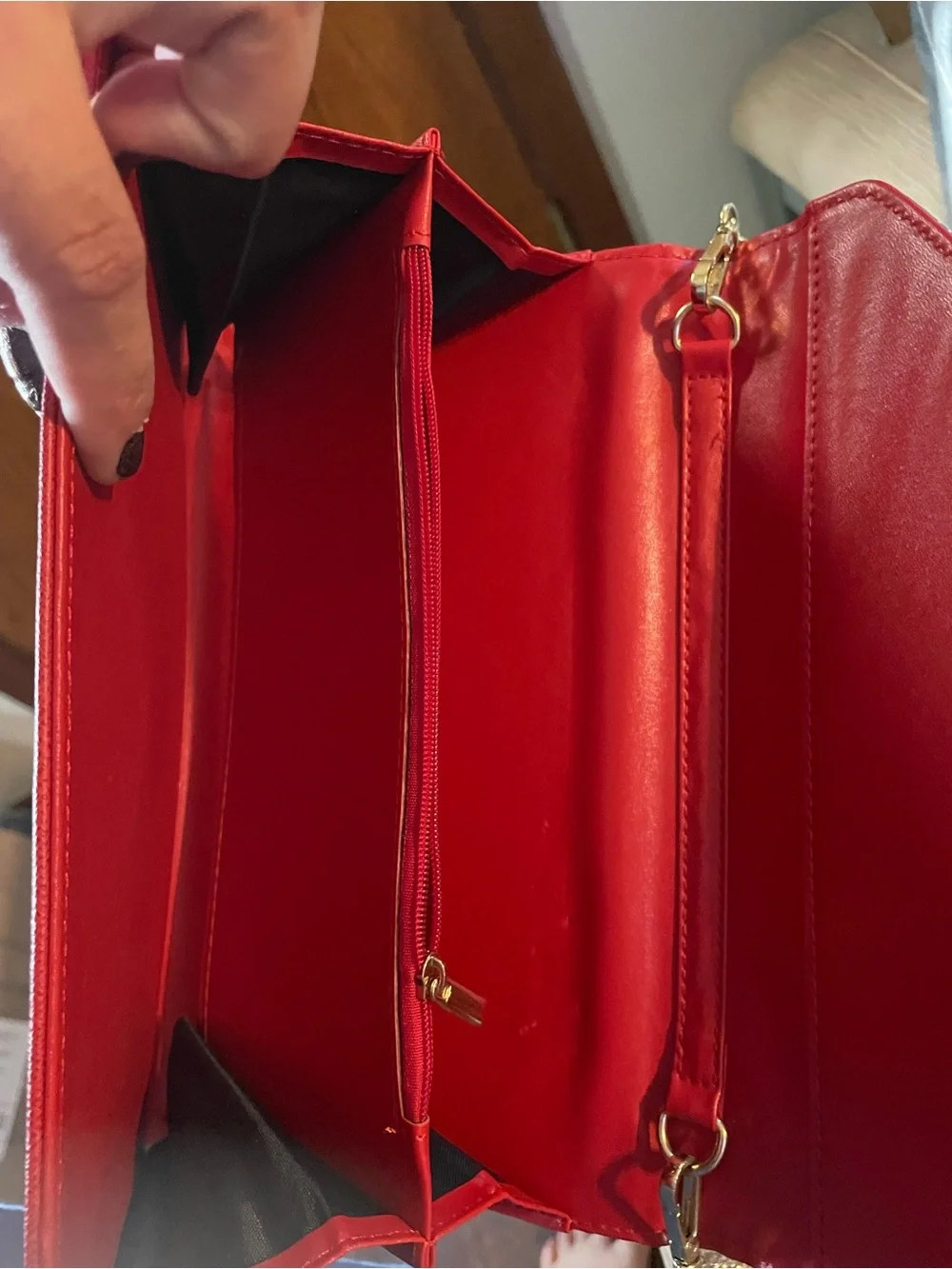 Floral Leopard Red Envelope Crossbody Bag